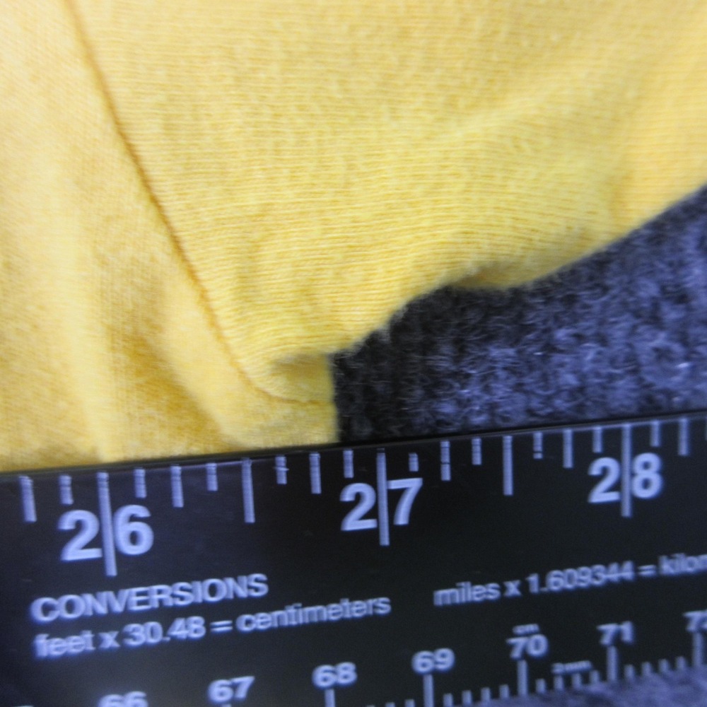 Y2K Vintage Nautica Shirt Mens 2XL Yellow Calypso Bay Vertical Logo Made USA 90s - Picture 8 of 10